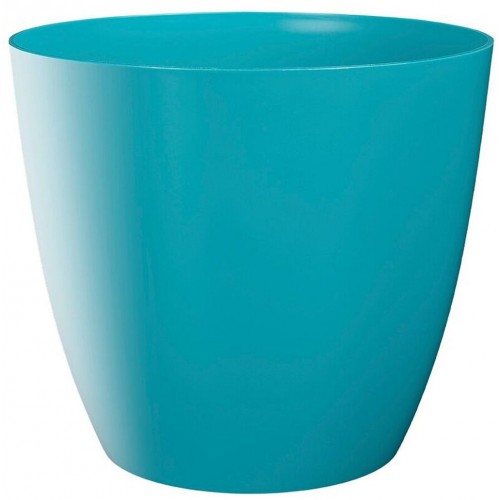 PLASTKON Dekoratívní kvetináč Ella 21 cm lesklá tyrkys