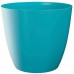 PLASTKON Dekoratívní kvetináč Ella 21 cm lesklá tyrkys