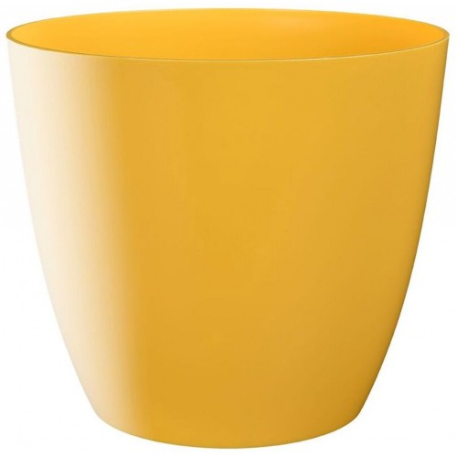 PLASTKON Dekoratívní kvetináč Ella 21 cm lesklá žltá PLASTKON Dekoratívní kvetináč Ella 21 cm lesklá žltá