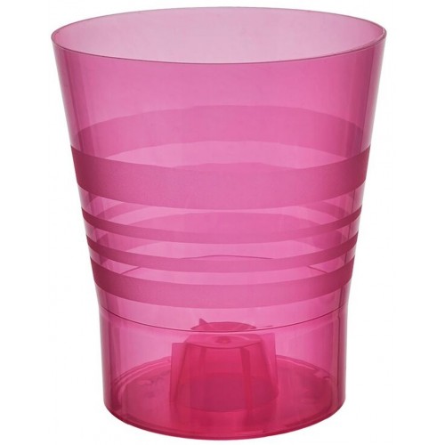 PLASTKON Dekoratívne kvetináč Orchid 15 cm transparentná červená