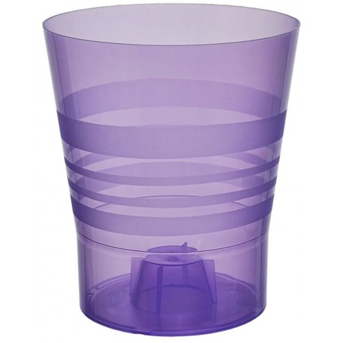 PLASTKON Dekoratívne kvetináč Orchid 15 cm transparentná fialová