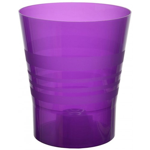 PLASTKON Dekoratívne kvetináč Orchid 13 cm transparentná tmavofialová