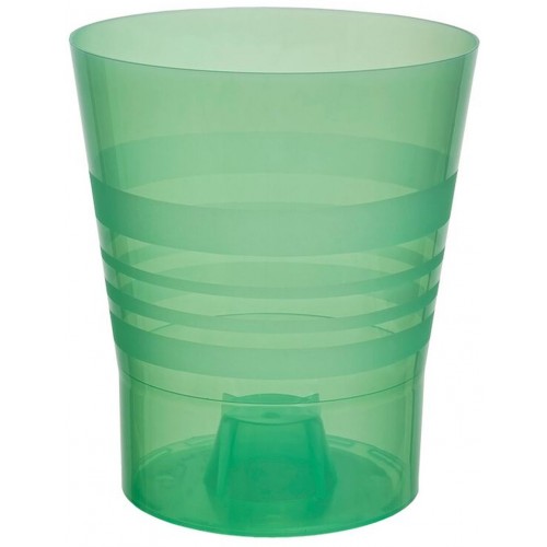 PLASTKON Dekoratívne kvetináč Orchid 13 cm transparentná zelená