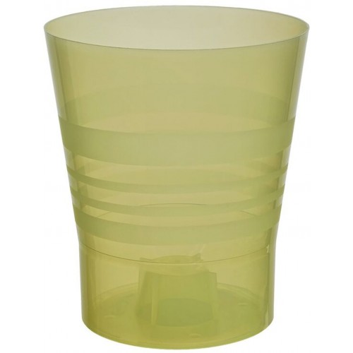 PLASTKON Dekoratívne kvetináč Orchid 13 cm transparentná žltá