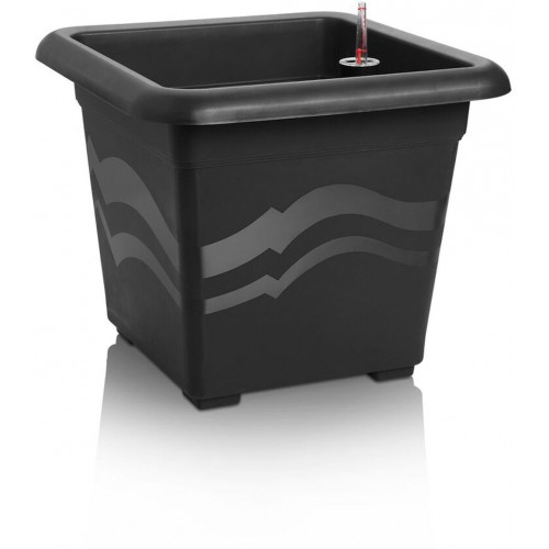 PLASTKON Samozavlažovací hranatý kvetináč Quattro Aqua Pro 50 cm antracit