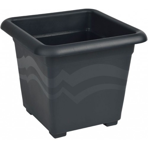 PLASTKON Hranatý květináč Quattro 20x20 cm antracit