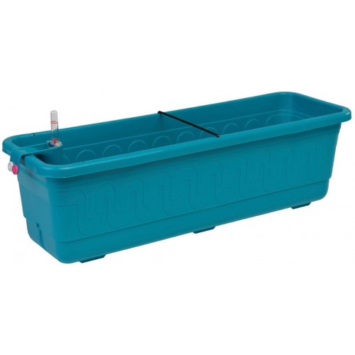 PLASTKON Samozavlažovací truhlík Smart Systém Fantazie 80 cm tyrkys
