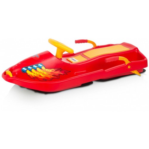 PLASTKON Riaditeľný bob Snow Boat červená