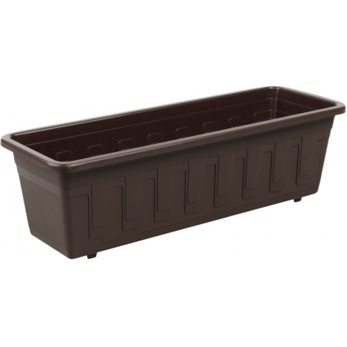 PLASTKON Samozavlažovací truhlík Garden Flor 80 cm hnedá PLASTKON Samozavlažovací truhlík Garden Flor 80 cm hnedá