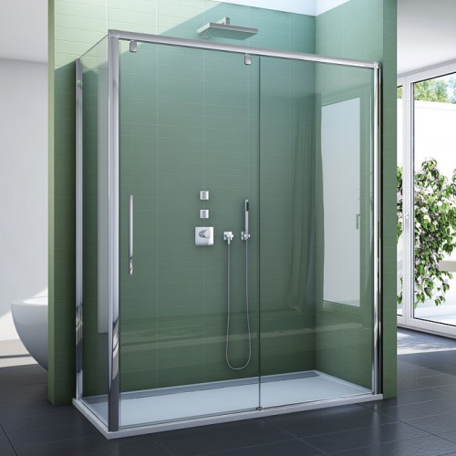 RONAL PLST Pur Light S bočná stena v 90 °, 70 cm, farba*/sklo Cristal perly PLST070SF44