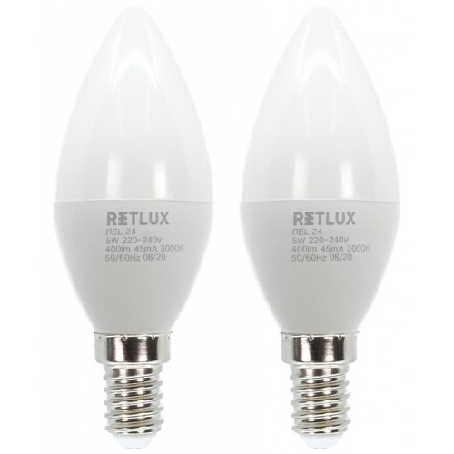 RETLUX REL 24 LED C37 2x5W E14 Žiarovka 50004339