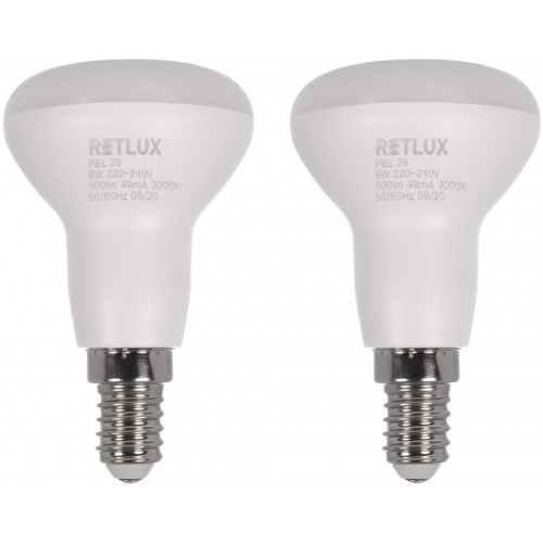 RETLUX REL 28 LED R50 2x6W E14 WW 50004523 RETLUX REL 28 LED R50 2x6W E14 WW 50004523