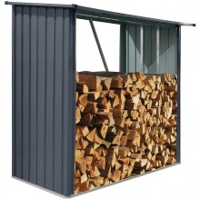 Riwall PRO RMWS 3x7 Anthracite - prístrešok na drevo 2 x 1,5 m s pultovou strechou WS-B1-A