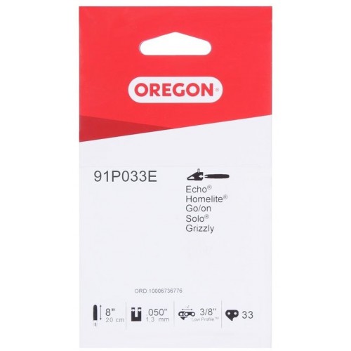 Riwall PRO Pílová reťaz Oregon 3/8" 1,3 mm – 33 článkov (lišťa 8") 91P 33E