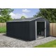 Riwall PRO RMSA 12x10 Anthracite - záhradný domček kovový 3 x 3,7 m SD-X1210-H170C-A