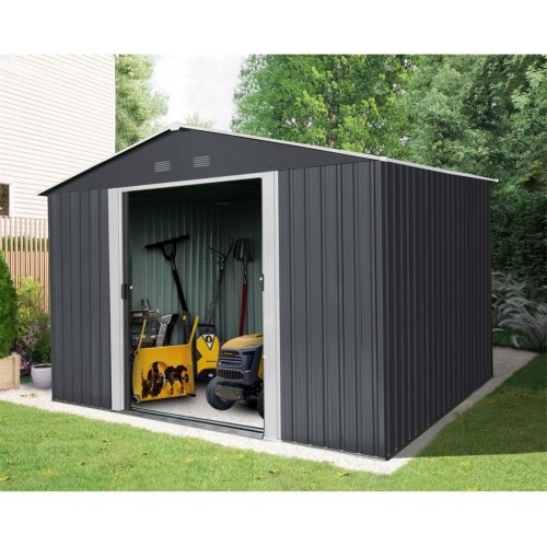 Riwall PRO RMSA 8x10 Anthracite Záhradný domček 3 x 2,4 m so sedlovou strechou antracit