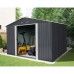 Riwall PRO RMSA 8x10 Anthracite Záhradný domček 3 x 2,4 m so sedlovou strechou antracit
