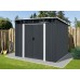 Riwall PRO RMSP 9x8 Anthracite LUX - záhradný domček kovový 2,4 x 2,8 m T-PS0908-A