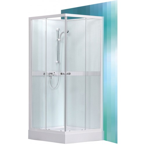 ROLTECHNIK Sprchovací box štvorcový SIMPLE SQUARE/900 biela/transparent 4000693
