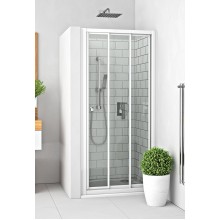 ROLTECHNIK Sprchové dvere posuvné PD3N/900 biela/rugiada 413-9000000-04-16