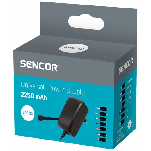 SENCOR SPS 22 Univerzálny napájací zdroj 2250 mA 35052996 SENCOR SPS 22 Univerzálny napájací zdroj 2250 mA 35052996