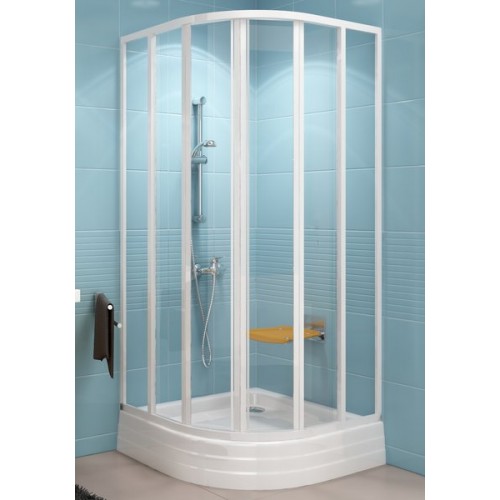 RAVAK SUPERNOVA SKKP6-80 štvrťkruhový sprchovací kút, R50, white + transparent 32040100Z1