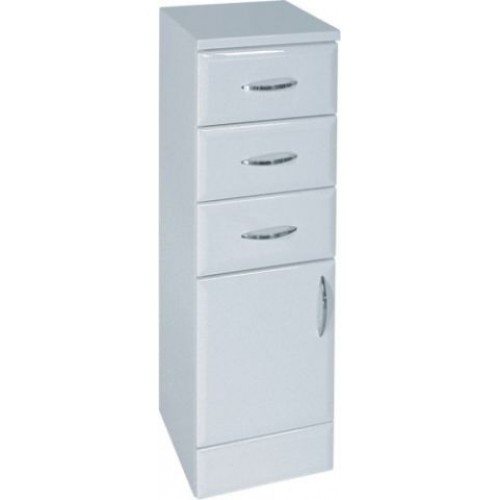 Intedoor Klasik nízka kúpeľňová skrinka na sokli ľavá drevodekor 63 KSN20L/63