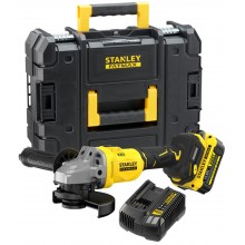 Stanley SFMCG710M1T FatMax V20 Bezuhlíková aku uhlová brúska 125mm (18V/1x4,0Ah), kufor