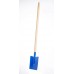 Rýľ s násadou rovný kov / drevo 80cm, modrý