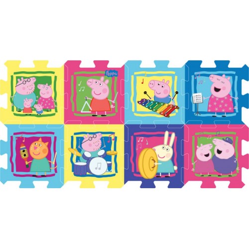Penové puzzle Peppa Pig 32x32x1cm v sáčku Penové puzzle Peppa Pig 32x32x1cm v sáčku
