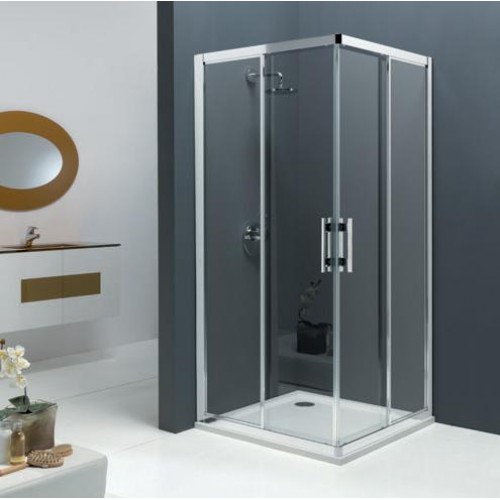 RONAL TOPACO TOP-Line rohový vstup, 100cm, ľavý diel, aluchrom / sklo línie TOPG10005051