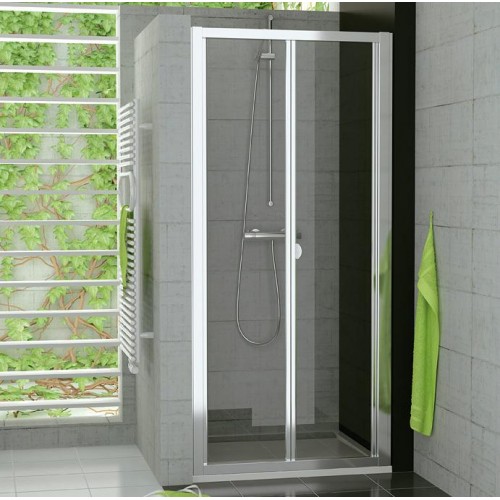 RONAL TOPK TOP-Line zalamovacie dvere 90 cm, aluchrom / Durlux TOPK09005022