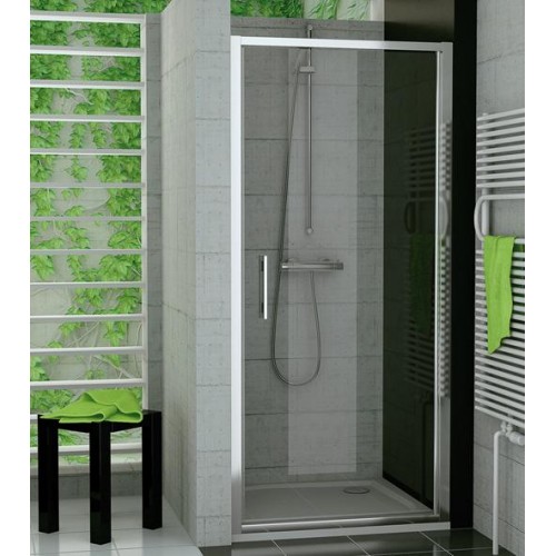 RONAL TOPP TOP-Line jednokrídlové dvere 60-80 cm, biela / číre TOPPSM10407