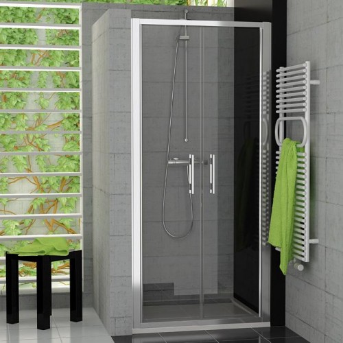 RONAL TOPP2 TOP-Line dvojkrídlové dvere 90-120 cm, aluchrom / sklo číre TOPP2SM25007