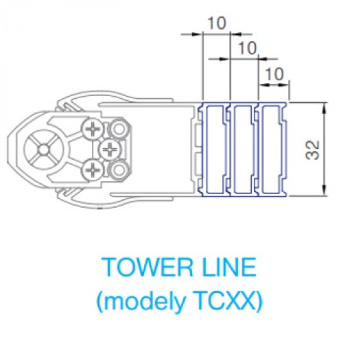 ROLTECHNIK nastavovací profil pre TCxx, 10/2000 mm, brillant P3063