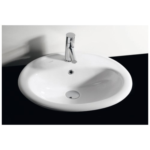 SAPHO CONTOUR TP220 Keramické umývadlo 55x46cm, zapustené