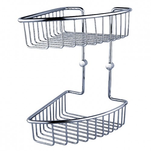 NIMCO drôtená rohová dvojposchodová police TR421N-26