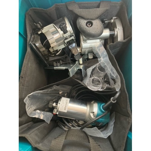BAZÁR Makita RT0700CX2J Kombinovaná frézka s príslušenstvom 700W, POUŽITÉ, PO SERVISE!!
