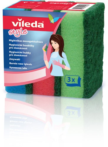 VILEDA Style hygienické hubky pre domácnosť 3 ks 128795