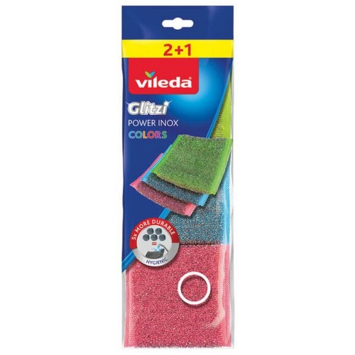 VILEDA Inox colors drôtenka 2+1ks 174725