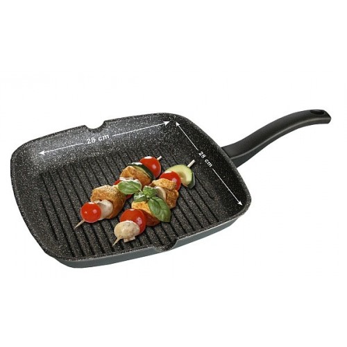 STONELINE Panvica grilovacia s mramorovým povrchom, 28 cm, WX-7907