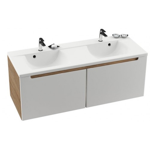 RAVAK Classic SD 1300 Skrinka pod dvojumývadlo, cappuccino / biela X000000958