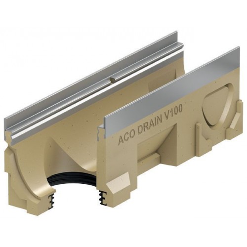 ACO Multiline Odvodňovací žlab V100, 500 mm, hrana z nerezové oceli 12433