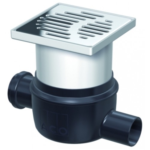 ACO EasyFlow Podlahová vpusť 150 x 150mm, sklon odtoku 1,5°, bočný prítok 2500.00.77 ACO EasyFlow Podlahová vpusť 150 x 150mm, sklon odtoku 1,5°, bočný prítok 2500.00.77
