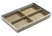 ACO Vario polymérbetónová vaňa 100 x 50 cm s odtokovým otvorom 00400