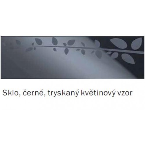ACO ShowerDrain E odtokový rošt 700 mm, sklo, čierne, kvetinový vzor 9010.57.12