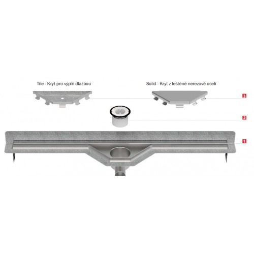ACO ShowerDrain SE sprchovací žľab 700 mm 9010.76.75