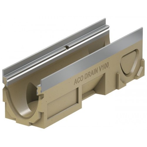 ACO Multiline Odvodňovací žlab V100S, 500 mm, hrana z pozink. oceli 12342