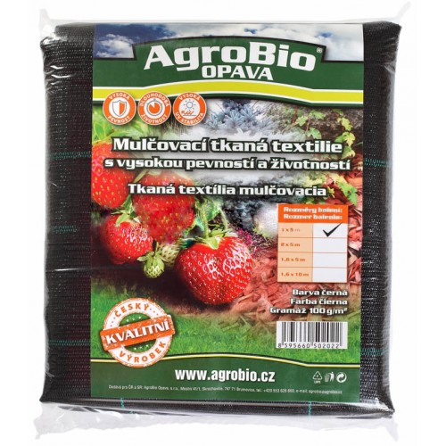AgroBio tkaná textília 100 g/m2 2x5 m, čierna