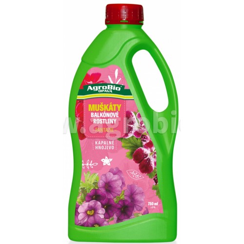 AgroBio FANTÁZIA Muškáty a balkónové rastliny, 750ml 005244
